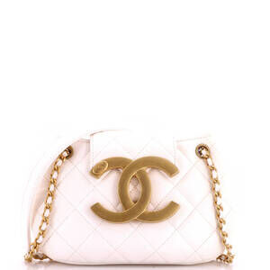 Chanel Small Giant CC Chain Compartment Messenger Bag Quilted Lambskin